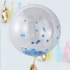 Conj. 3 Balões 92cm Confetis Azuis